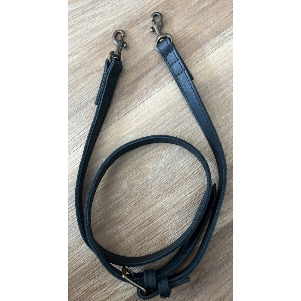 ABLE black leather‎ crossbody bag detachable adjustable strap